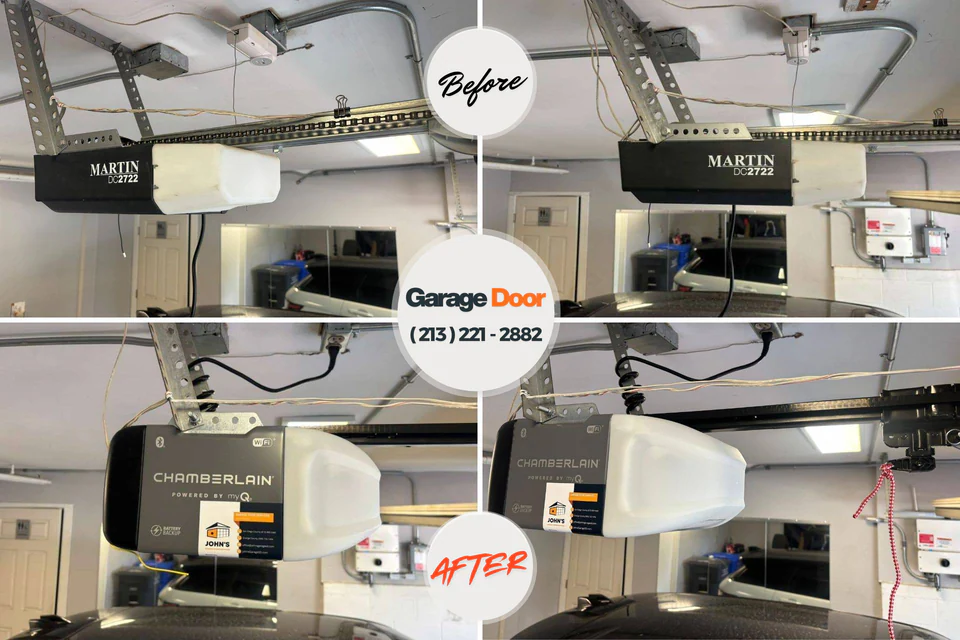 Before and after: garage door installation Nassau Village-Ratliff, FL